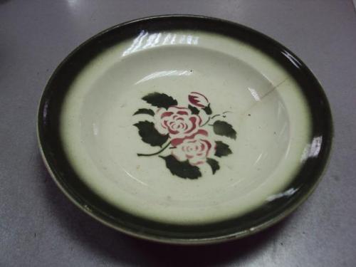 Тарелка роза диаметр 23 см интересное клеймо керамика №10584