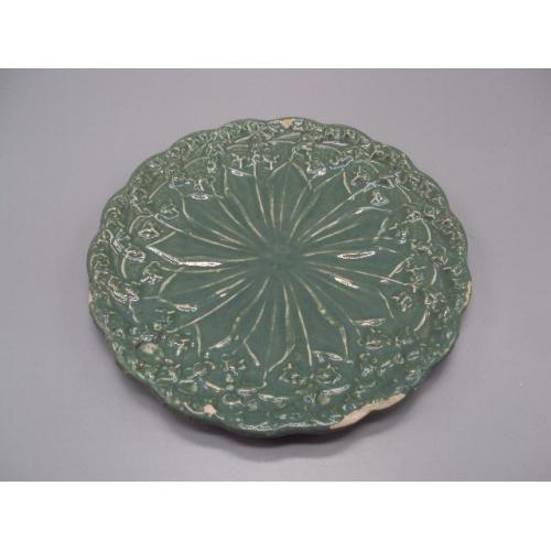Декоративная тарелка Зусман цветы ландыши керамика высота 1,9 см диаметр 17,4 см (сколы) №13666