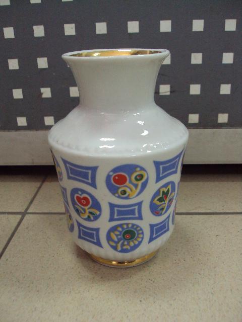 Ваза вазочка фарфор с картинками образец Тернополь с картинками 15 см ссср (№3365) №10526