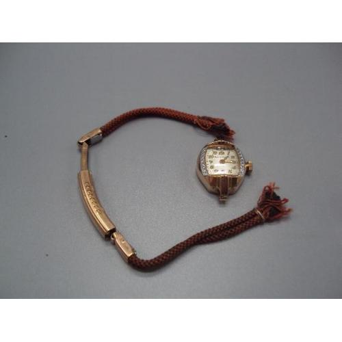 Женские наручные часы Bulova 14K Rolled Gold Plate браслет Bretton 14 карат Швейцария Булова №18543