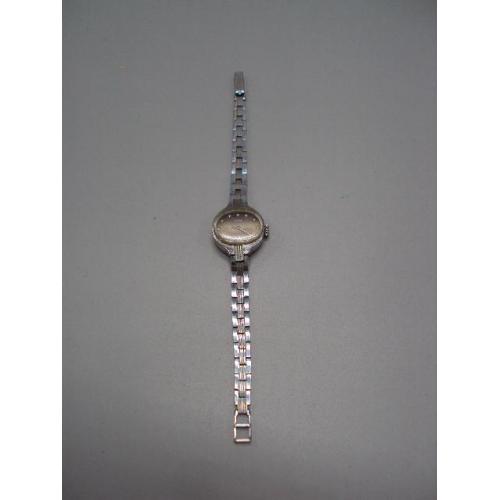 Женские наручные часы Заря 17 камней ссср с браслетом не на ходу длина 17 см №14659