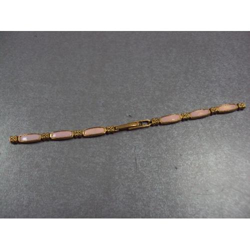 Женский браслет позолота Ау ссср эмаль к наручным часам длина 16,4 см №12047