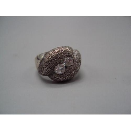 Женское кольцо перстень белые вставки серебро 950 проба вес 9,26 г 17 размер №15585