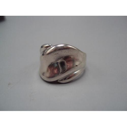 Женское кольцо перстень печатка серебро 925 проба вес 7,41 г 19 размер высота 1,4 см №15591