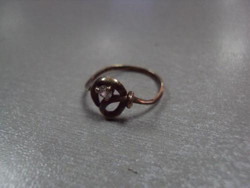 женское кольцо серебро 925 проба украина позолота вес 1,07 г размер 16 №3679