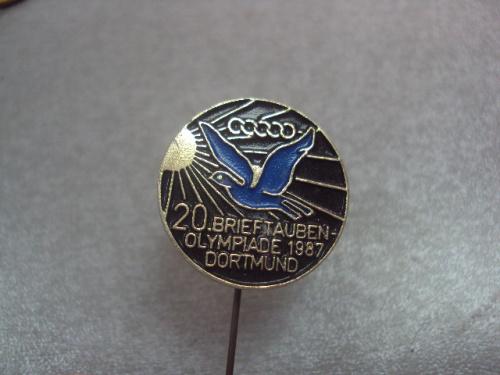 знак 20 голубиная олимпиада дортмунд 1987 20 brieftauben olympiade 1987 dortmund №6261