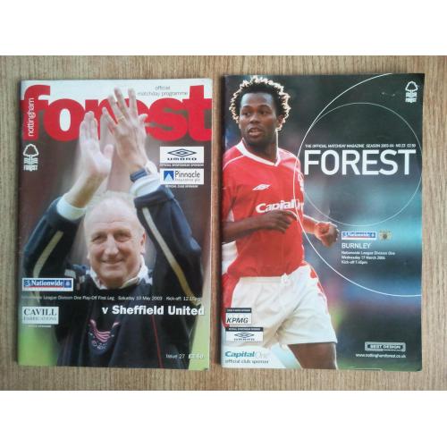 Журнали клубу Ноттінгем Форест. Nottingham Forest club magazines. 2 шт.