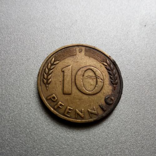 Монета достоинством 10 пфенинг ФРГ.