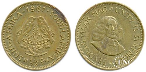 1/2 цента Ø25,0 мм. Brass, 5,60 г.