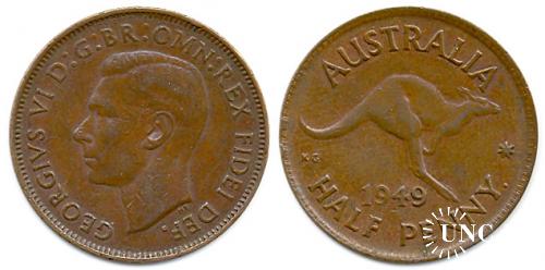 1/2 пени Ø25,0 мм. Bronze, 5,60 г.