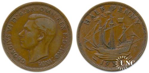 1/2 пені Ø25,0 мм. Bronze, 5,70 г.