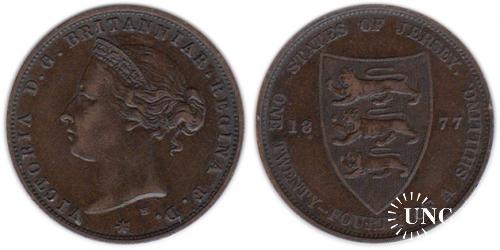1/24 шилинга Ø25,4 мм. Bronze, 1.1877 г.