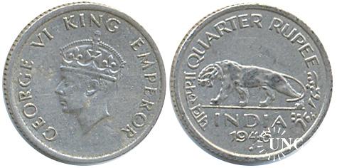 1/4 рупии Ø19,0 мм. Ni, 2,90 г.