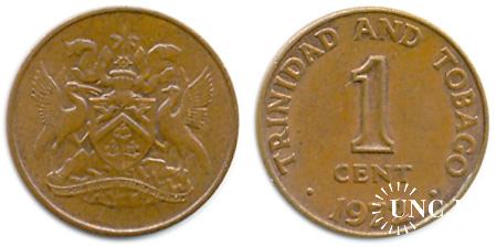 1 цент Ø17,8 мм. Bronze, 1,95 г.