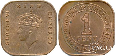 1 цент Ø20,0 мм. Bronze, 4,3 г.