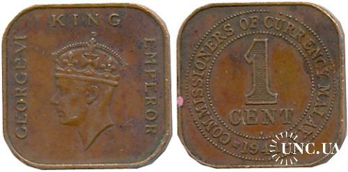 1 цент Ø21,0 мм. Bronze, 5,82 г.