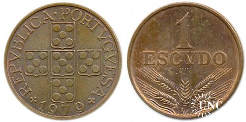 1 ескудо Ø26,0 мм. Bronze, 8,00 г.