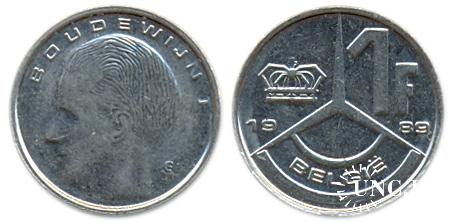 1 франк Ø17,0 мм. Fe/Ni, 2,75 г.