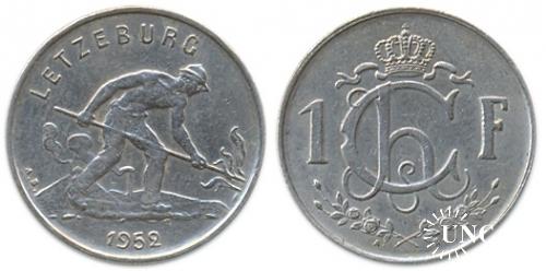 1 франк Ø21,0 мм. Cu-Ni, 4,00 г.