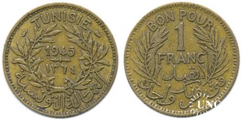 1 франк Ø23,5 мм. Al-Bronze