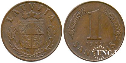 1 сантим Ø17,0 мм. Bronze, 1,80 г.