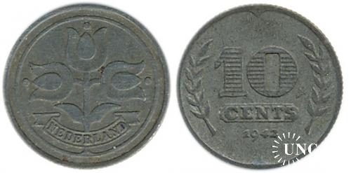 10 центов Ø22,0 мм. Zn, 3,30 г.