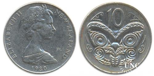10 центов Ø23,6 мм. Cu-Ni, 5,65 г.