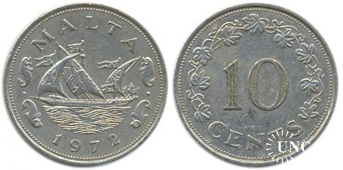 10 центов Ø28,5 мм. Cu-Ni, 11,30 г.
