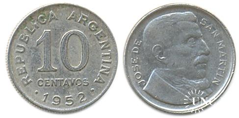10 сентаво Ø19,0 мм. , 3,00 г.
