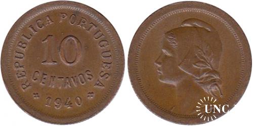 10 сентаво Ø22,4 мм. Bronze, 4,00 г.