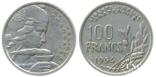 100 франков Ø24,0 мм. Cu-Ni, 6,00 г.