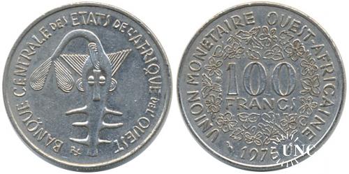 100 франков Ø26,0 мм. Cu-Ni, 7,07 г.