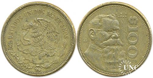 100 песо Ø26,5 мм. Al-Bronze, 11,9 г.