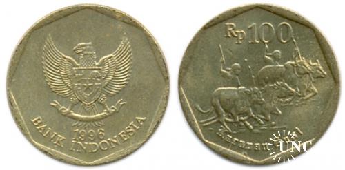 100 рупий Ø22,0 мм. Al-Bronze, 4,10 г.