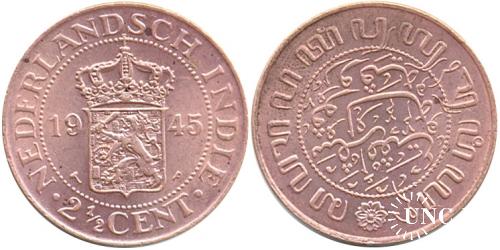 2, 1/2 цента Ø31,0 мм. Bronze, 12,5 г.