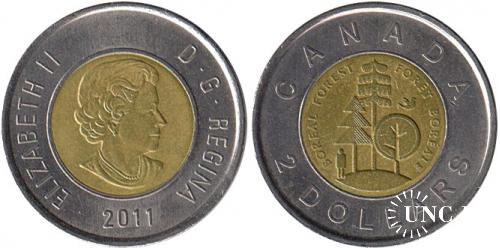 2 доллара Ø28,0 мм. Bi-metalic, 6,9 г.