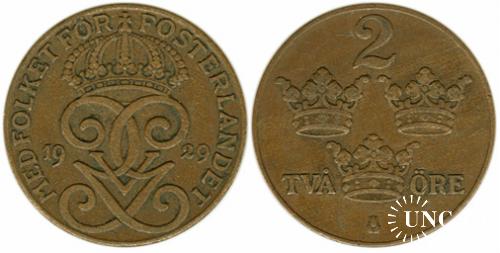 2 эре Ø21,0 мм. Bronze, 4,0 г.