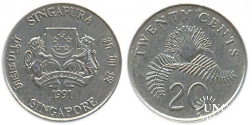 20 центів Ø23,6 мм. Cu-Ni, 5,65 г.