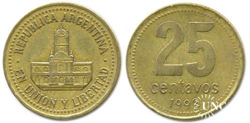 25 сентаво Ø24,0 мм. Al-Bronze, 5,40 г.