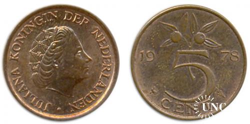 5 центів Ø21,0 мм. Bronze, 3,50 г.
