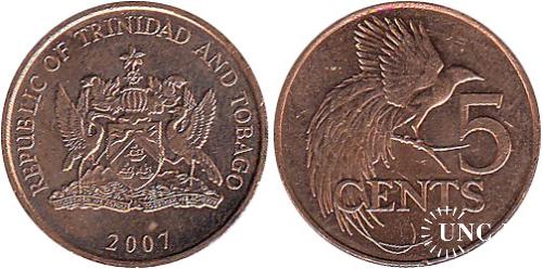 5 центів Ø21,2 мм. Bronze, 3,3 г.