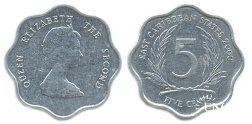 5 центів Ø23,1 мм. Al, 1,31 г.