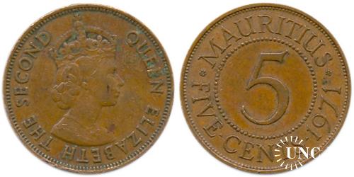 5 центів Ø28,4 мм. Bronze, 9,7 г.