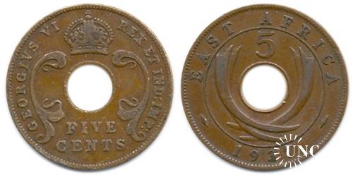 5 центов Ø25,3 мм. Bronze, 6,24 г.