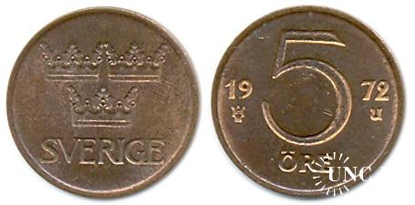 5 эре Ø18,0 мм. Bronze, 2,70 г.