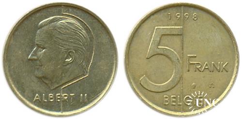 5 франков Ø24,0 мм. Cu-Ni-Al, 5,50 г.
