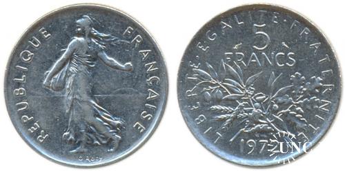 5 франков Ø29,0 мм. Cu-Ni, 10,00 г.
