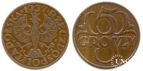 5 грошей Ø20,0 мм. Cu, 3,0 г.