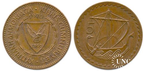 5 милс Ø31,0 мм. Bronze, 5,74 г.