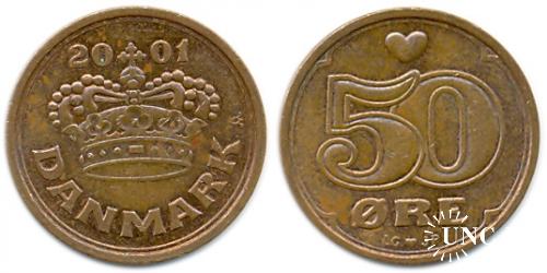 50 эре Ø21,5 мм. Bronze, 4,30 г.